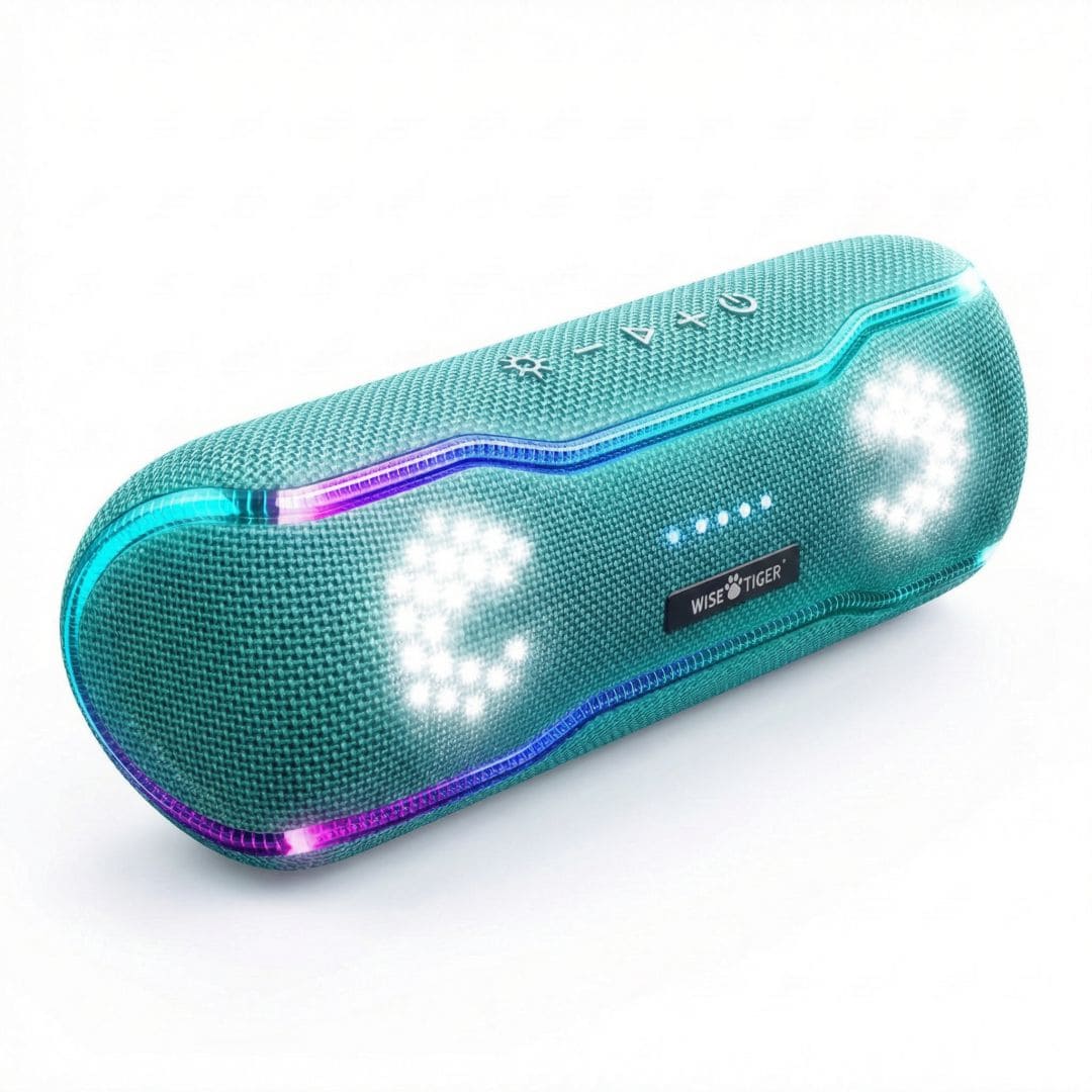 Caixa de som Bluetooth Wise Tiger F10C Verde Aqua