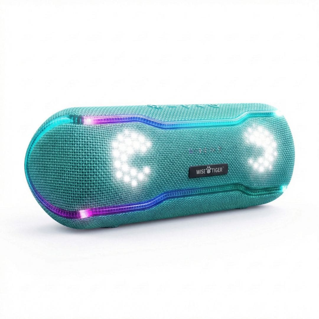 Caixa de som Bluetooth Wise Tiger F10C Verde Aqua
