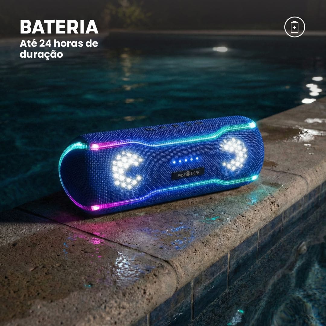 Caixa de som Bluetooth Wise Tiger F10C Azul