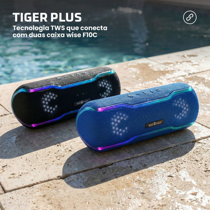 Caixa de som Bluetooth Wise Tiger F10C Azul