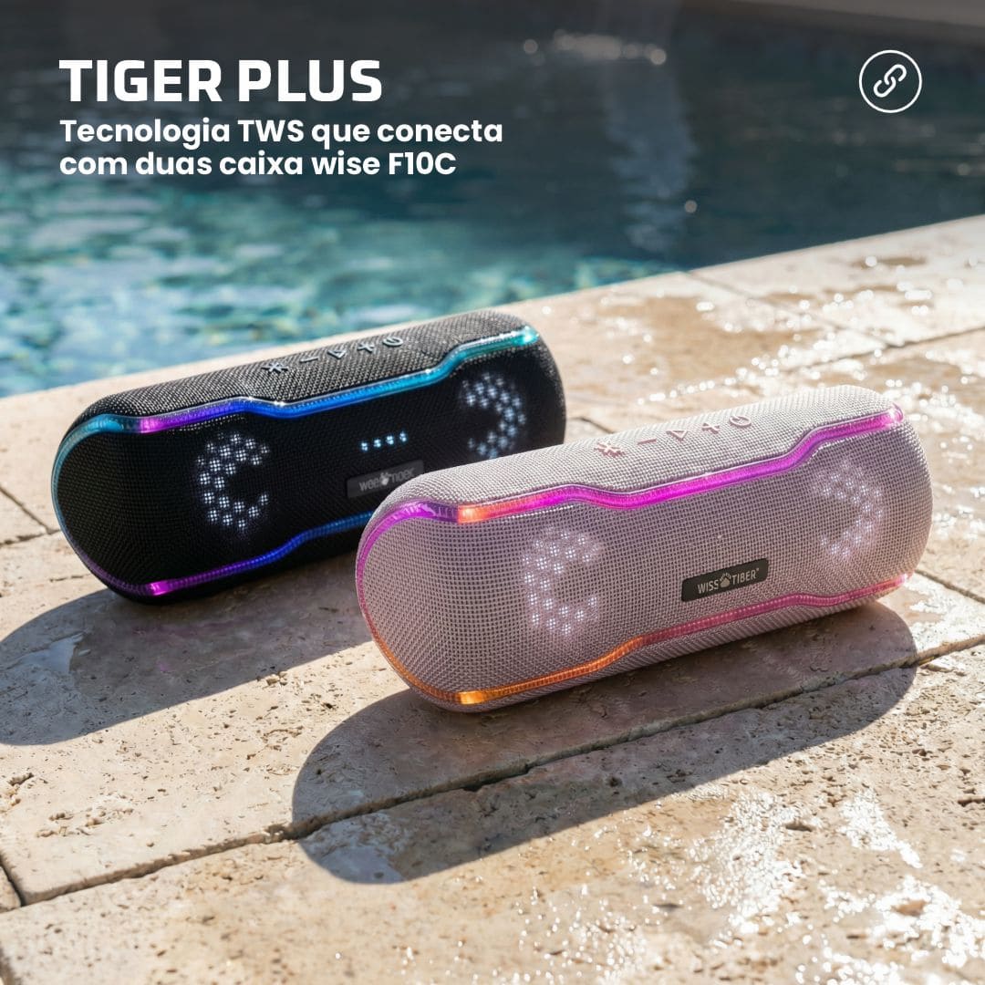 Caixa de som Bluetooth Wise Tiger F10C Rosa