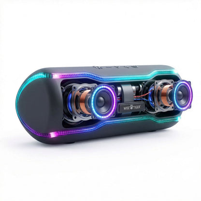 Caixa de som Bluetooth Wise Tiger F10C Verde Aqua