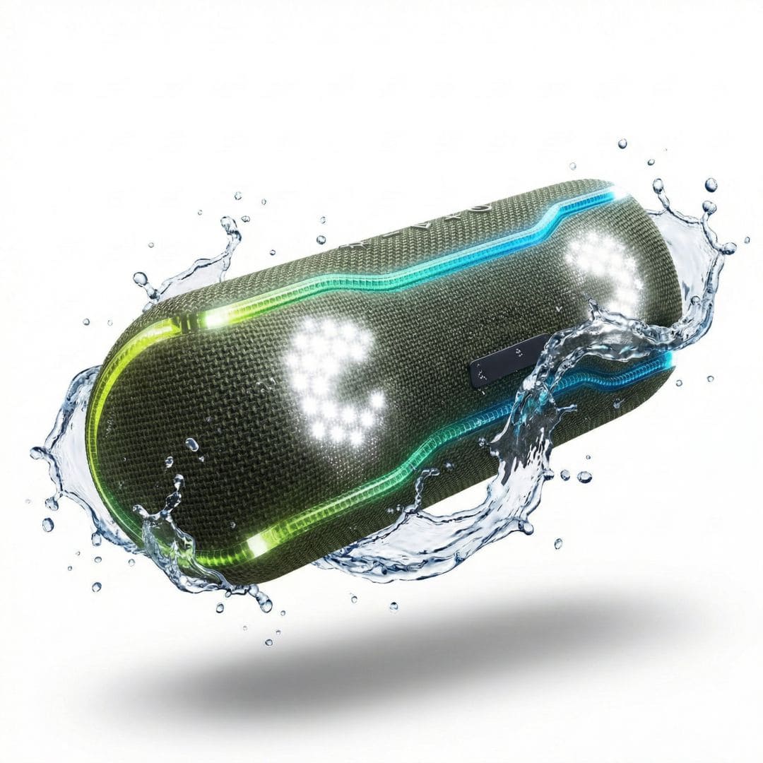 Caixa de som Bluetooth Wise Tiger F10C Verde Militar